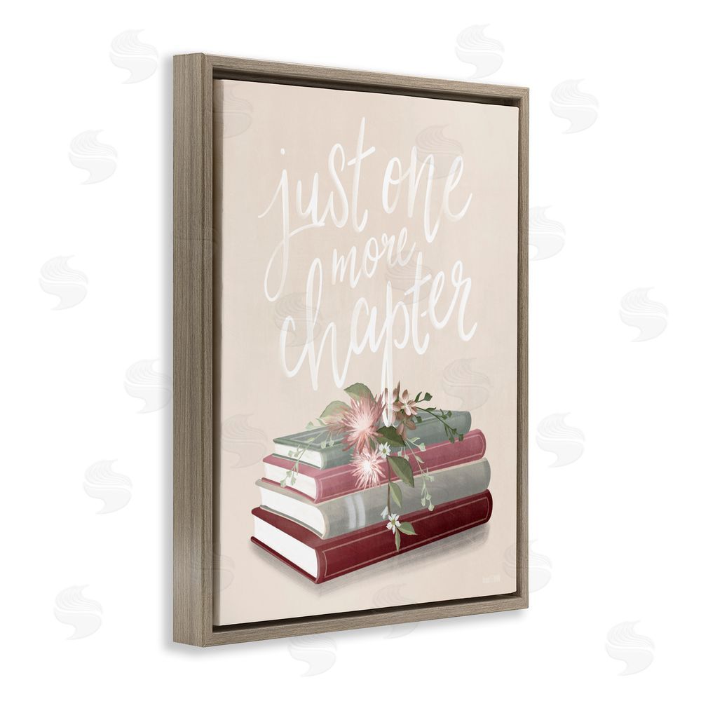 House Fenway One More Chapter on Beige Brown Floating Framed Canvas Wall Art