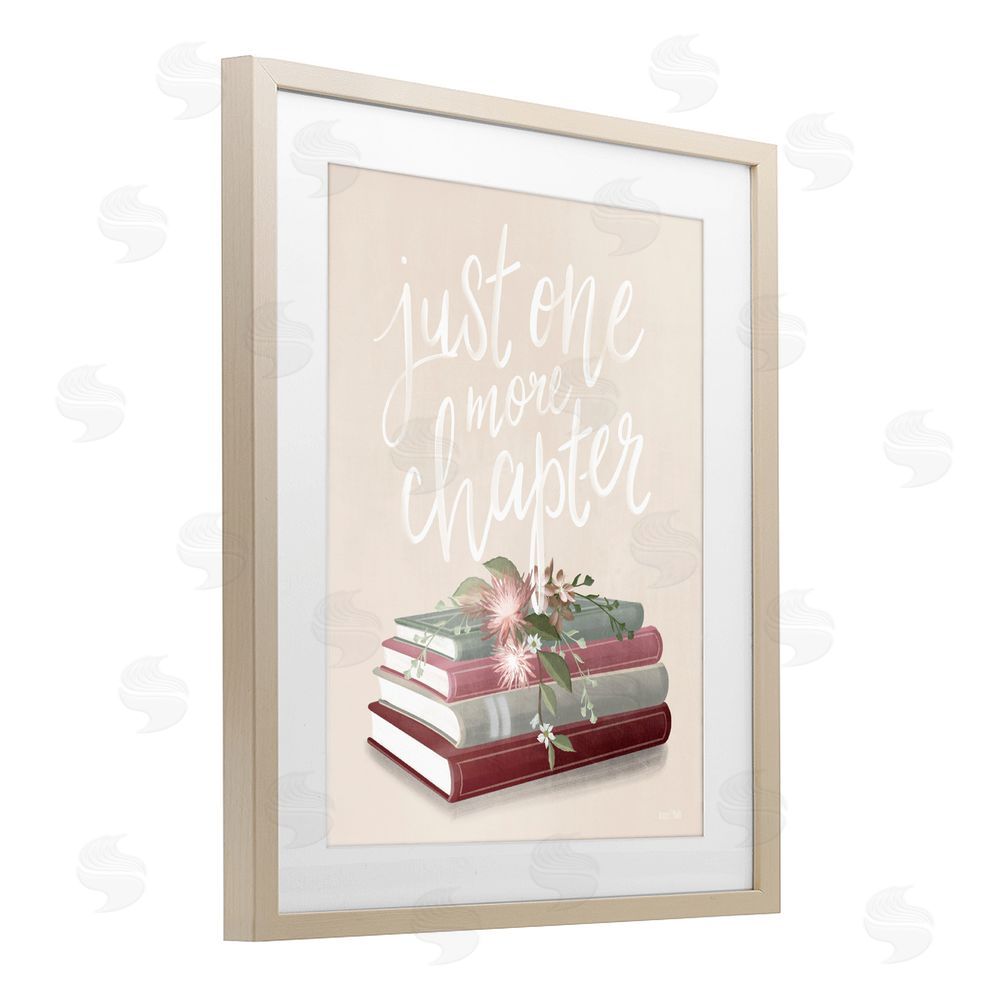 House Fenway One More Chapter on Beige Brown Framed Print Under Glass Wall Art