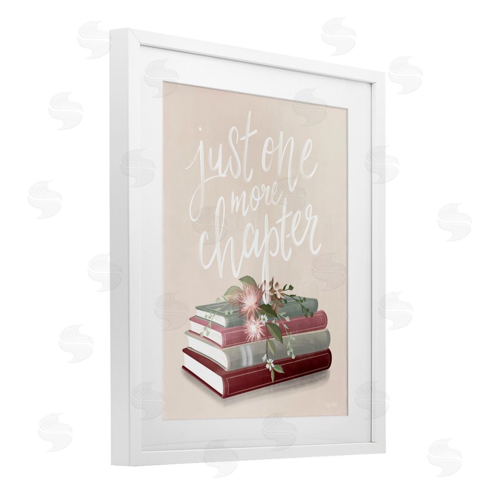 House Fenway One More Chapter on Beige White Framed Print Under Glass Wall Art
