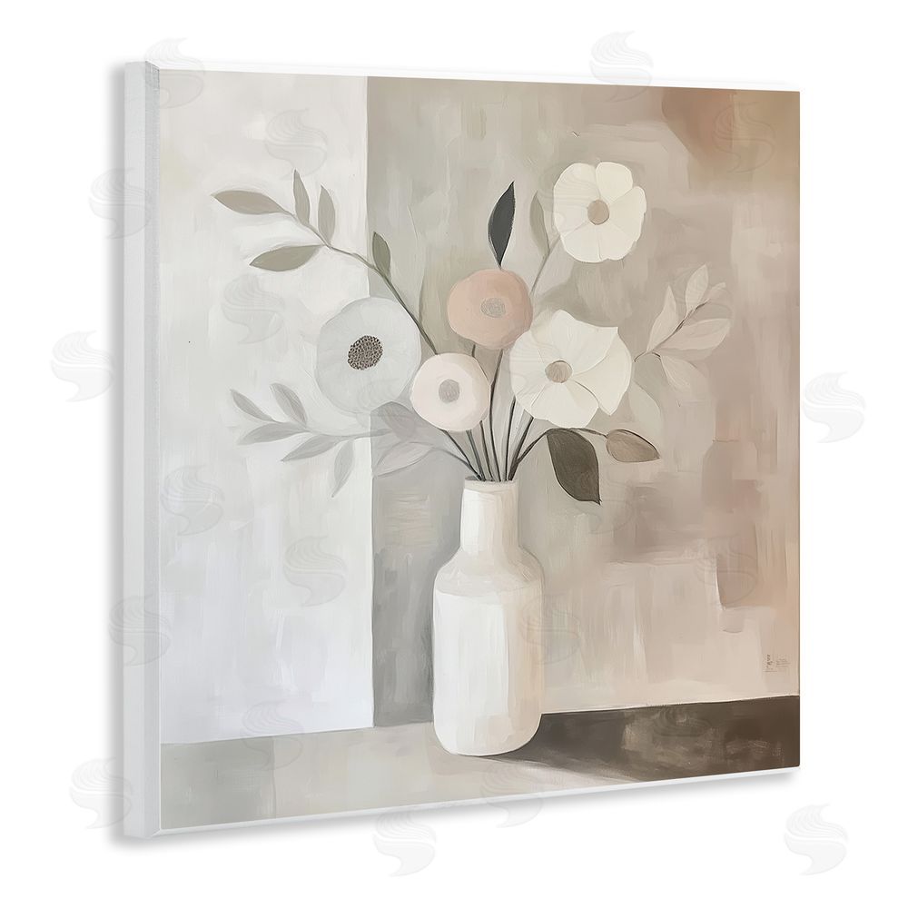 Heidi Kuntz Minimalist Muted Flower Vase Wall Plaque Home Decor Art Print