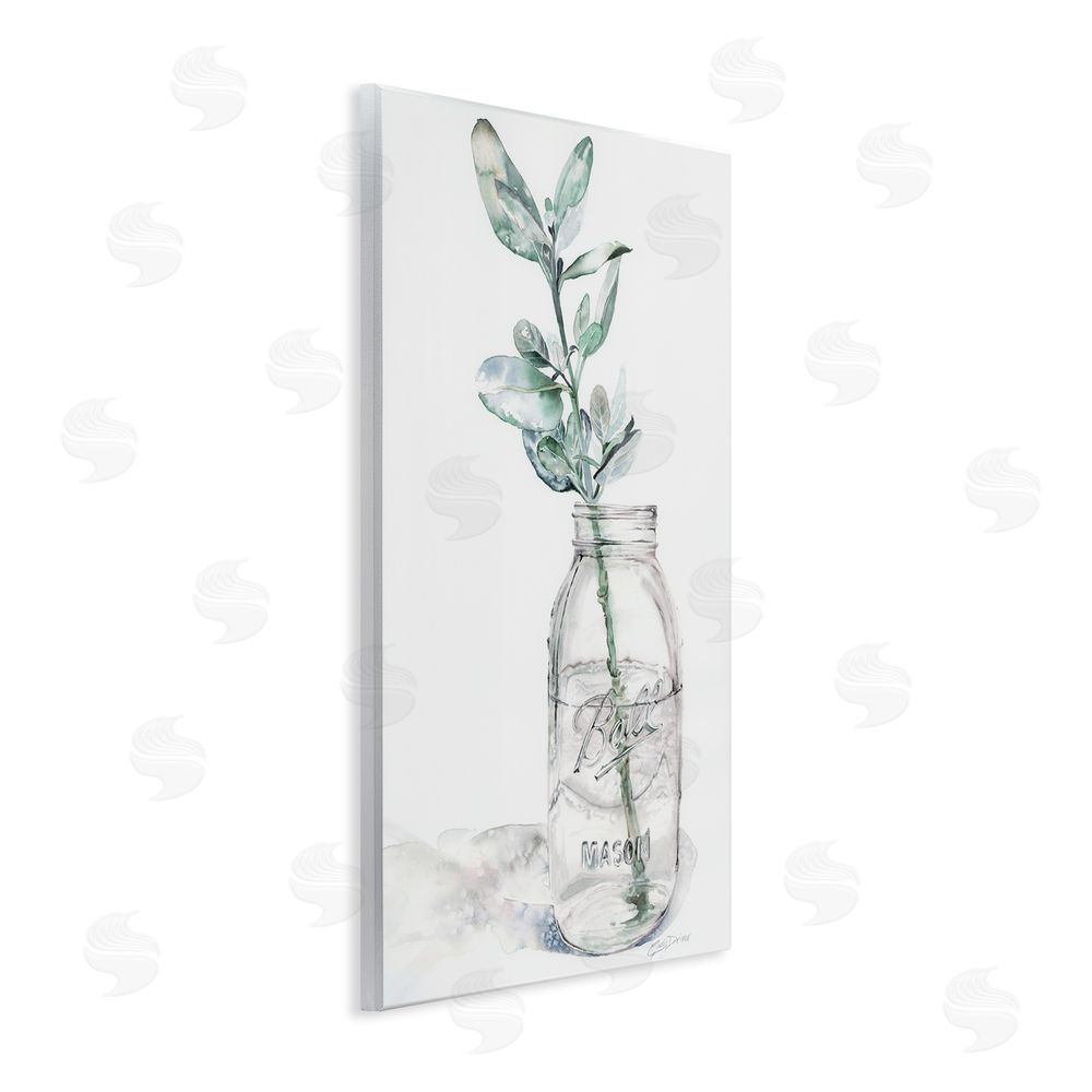 Cady Driver Minimal Herb in Glass Jar Wall Plaque Art Print