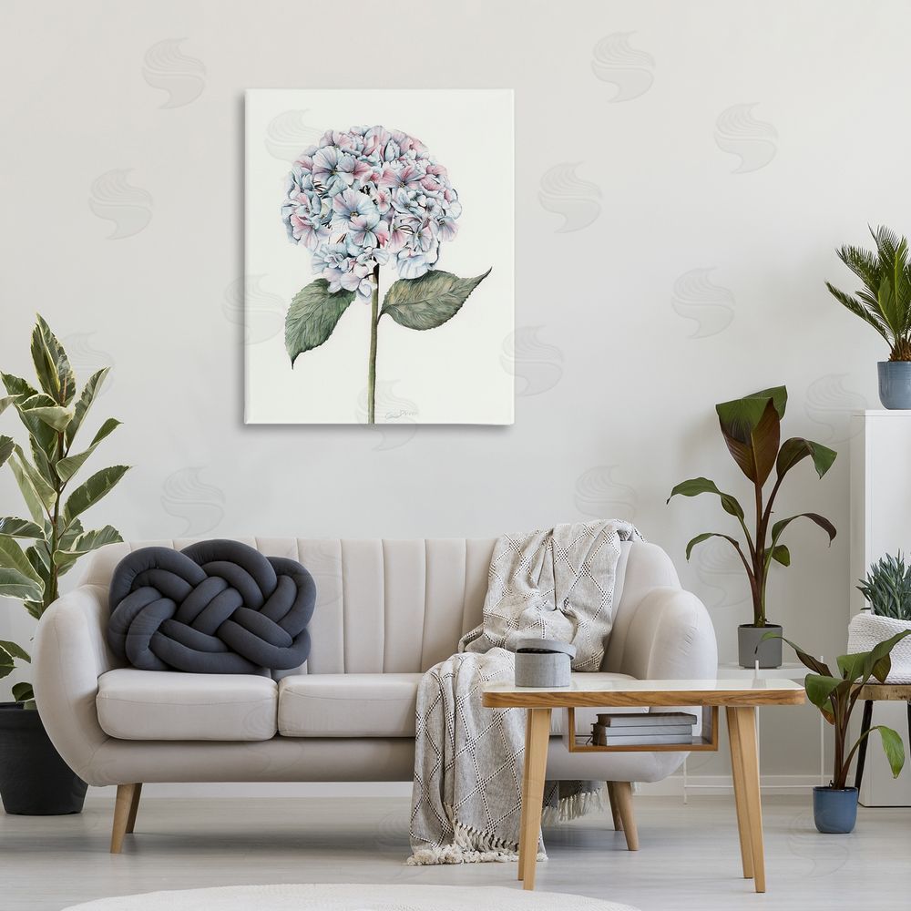 Cady Driver Round Hydrangea Bulb Canvas Art on Wall