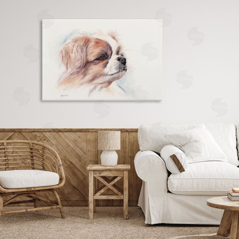 Cady Driver Expressive Dog Face Portrait Canvas Art on Wall