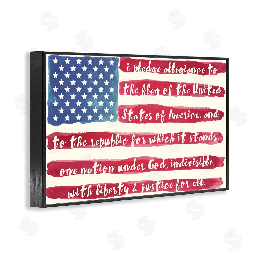 Sophie 6 Pledge Of Allegiance Flag Stripes Black Framed Giclee Wall Art Print