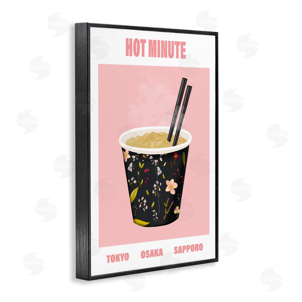 A Barefoot Stylist Hot Minute Cup of Noodles Black Framed Giclee Wall Art Print