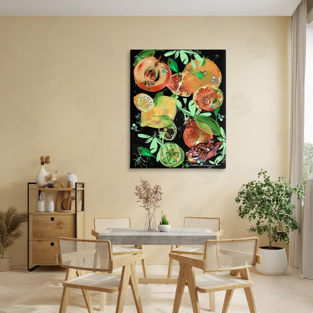 Susan Lugar Fruit Medley Combo Canvas Wall Art Print in Room