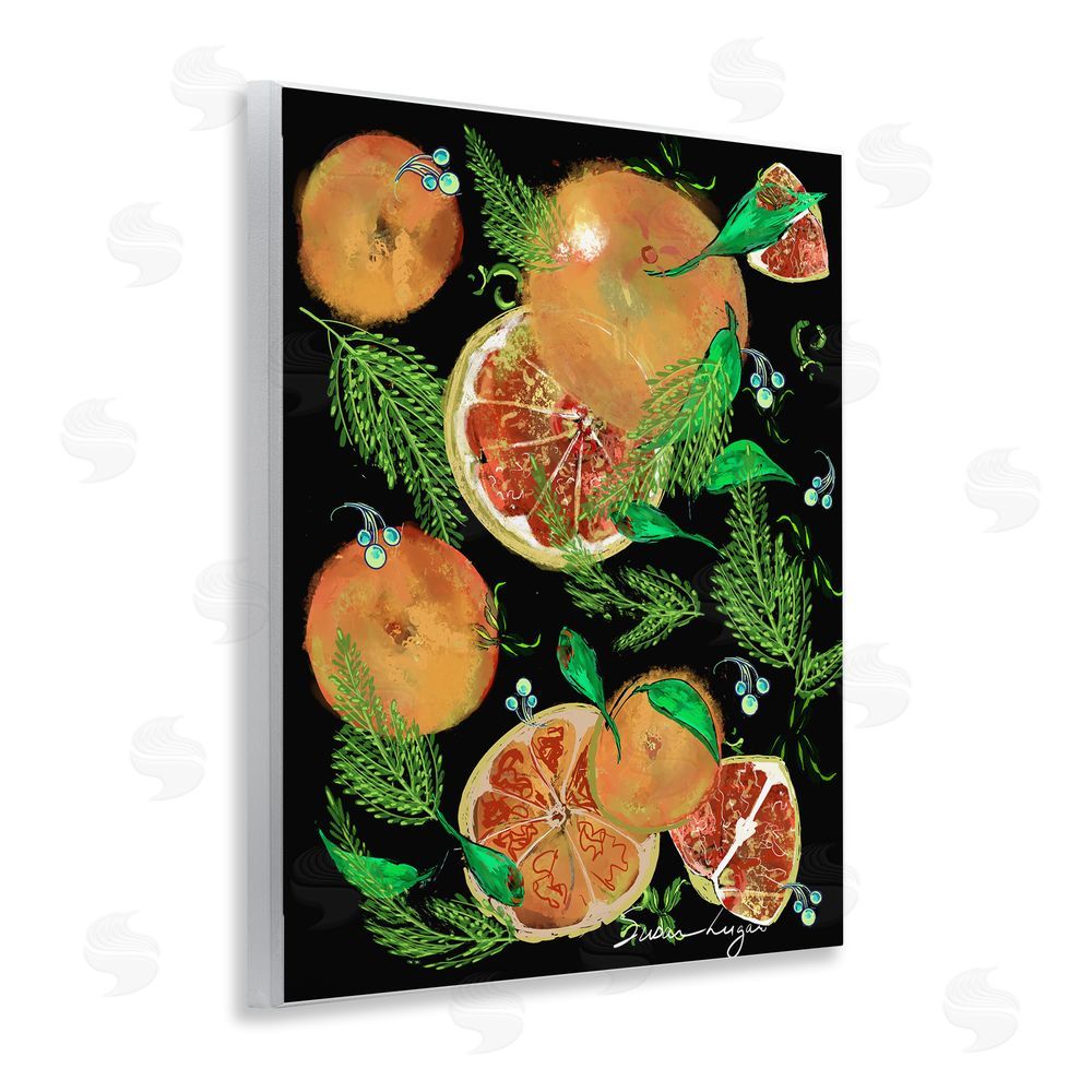 Susan Lugar Grapefruit & Ferns Medley Wall Plaque Printed Art
