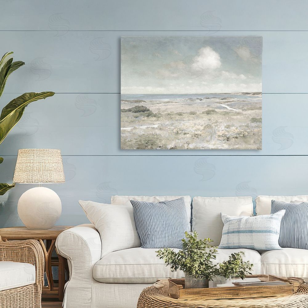 Christy McKee By The Shore Neutrals Stretched Canvas Wall Art in Room