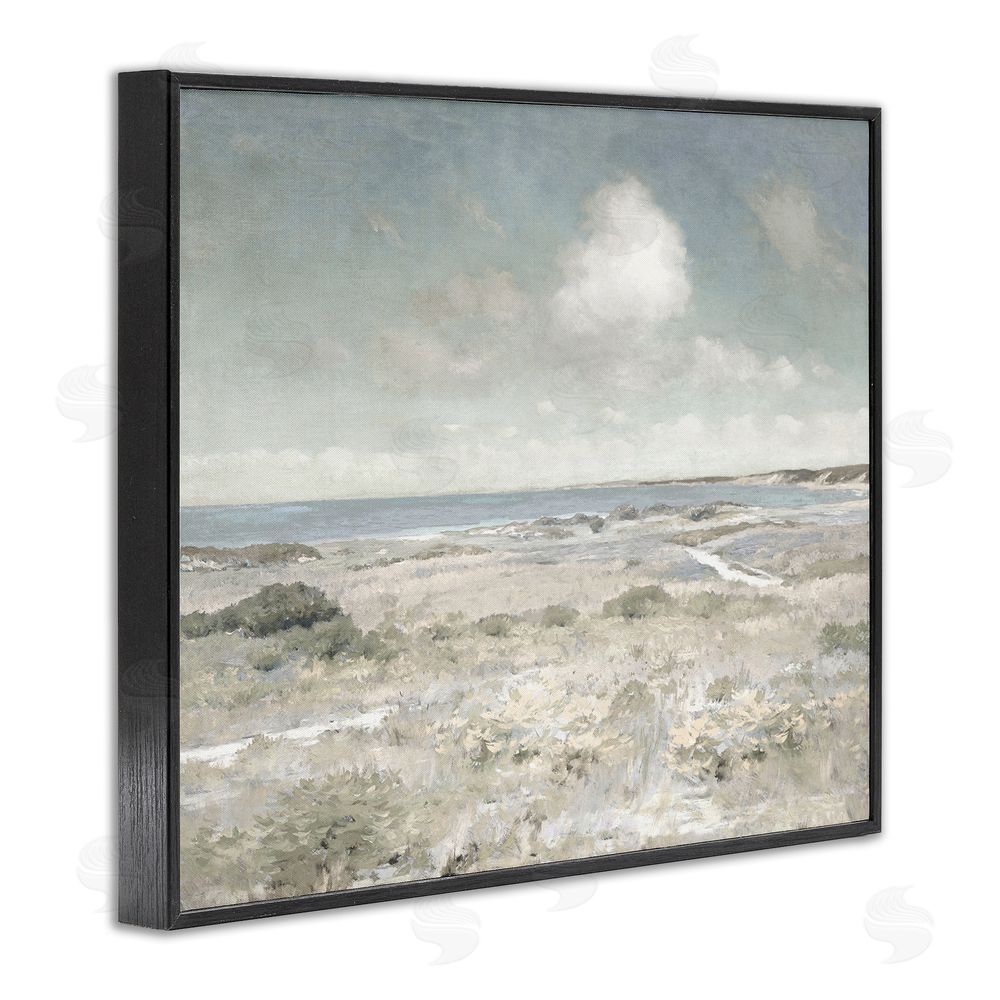 Christy McKee By The Shore Neutrals Black Framed Giclee Wall Art Print