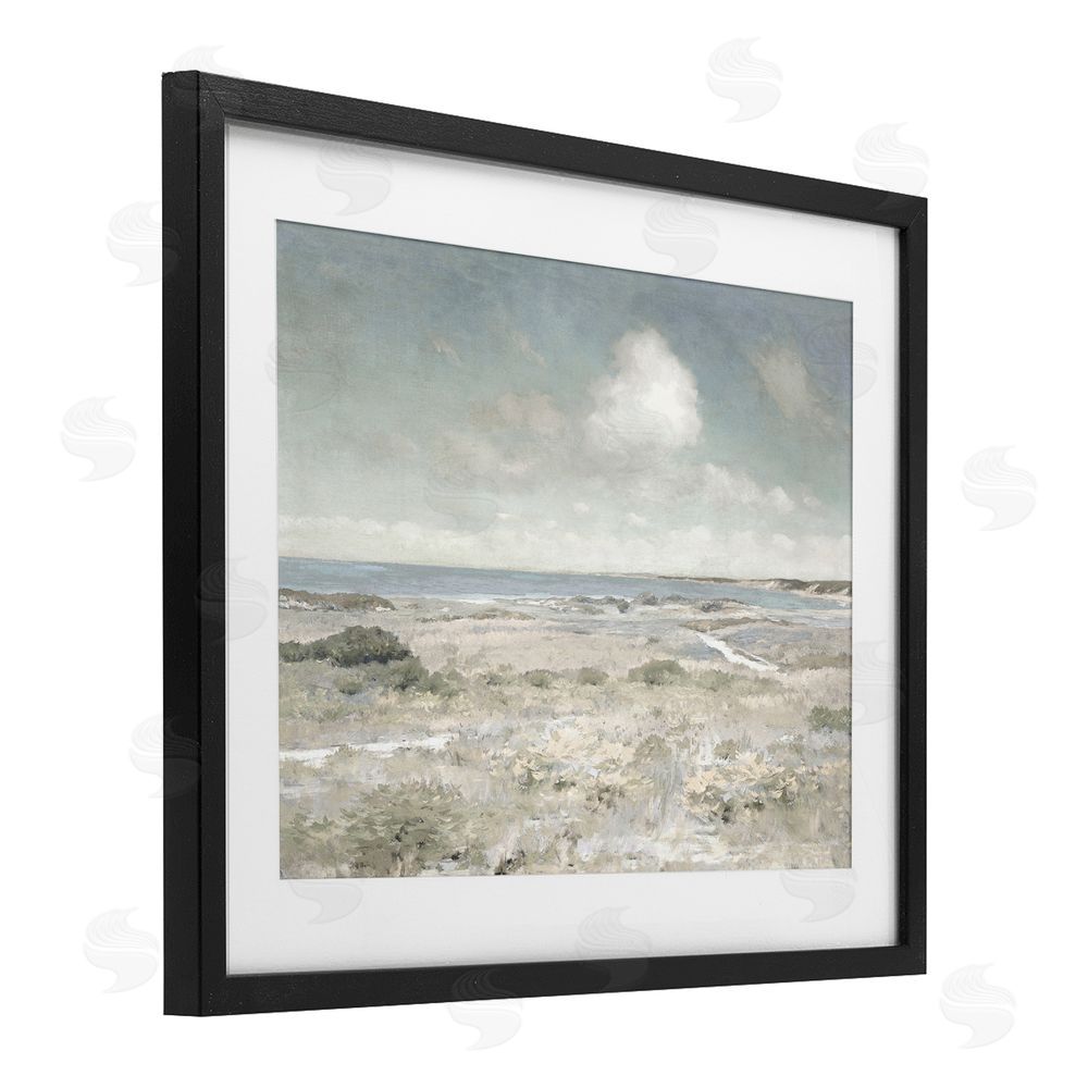 Christy McKee By The Shore Neutrals Black Framed Print Under Glass Wall Art