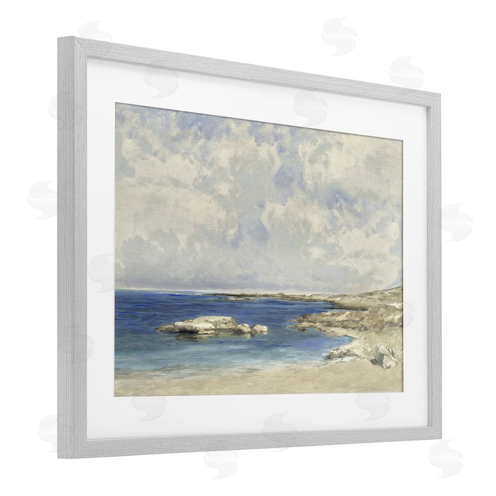 Christy McKee Pond At Morning Gray Framed Print Under Glass Wall Art