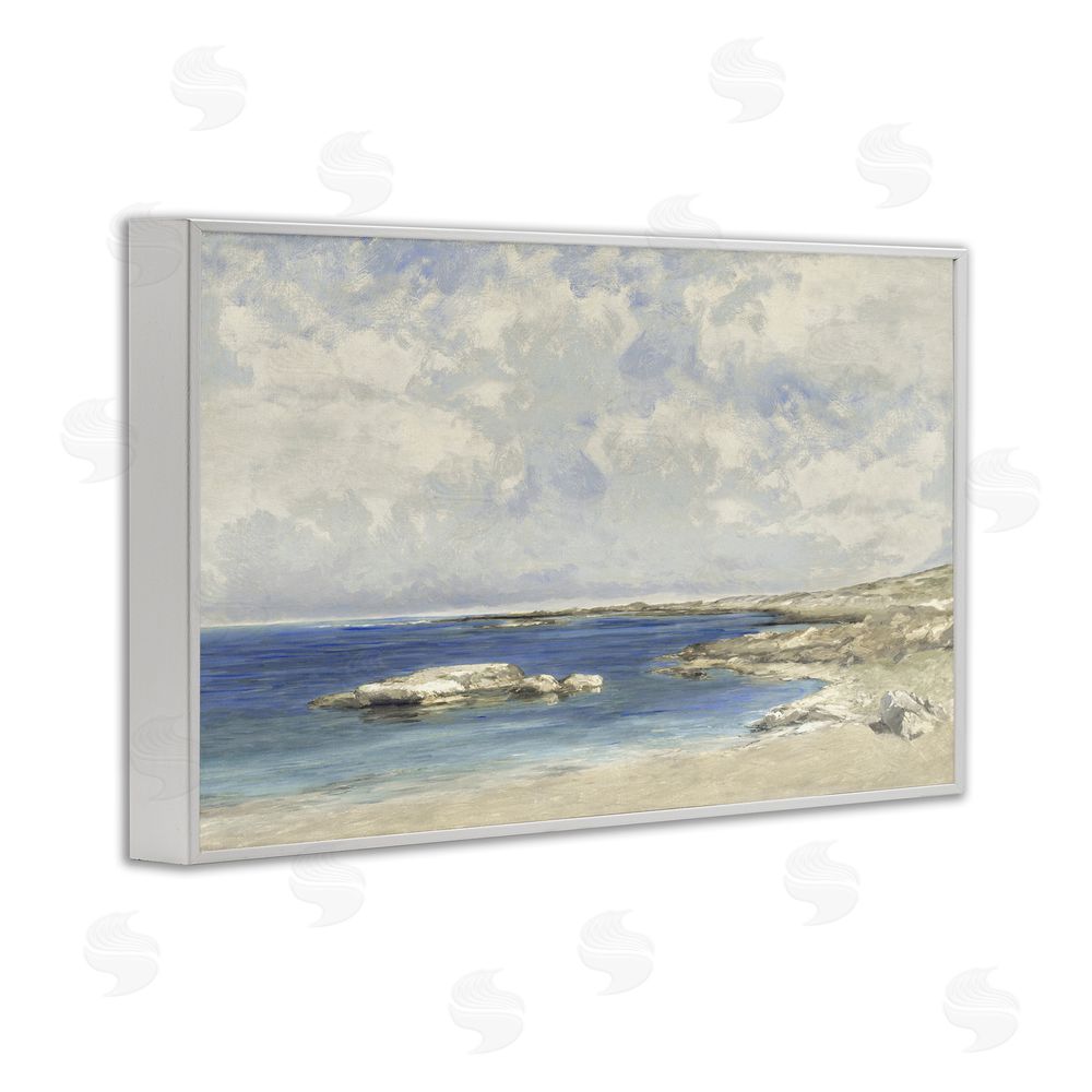 Christy McKee Pond At Morning White Framed Giclee Wall Art Print
