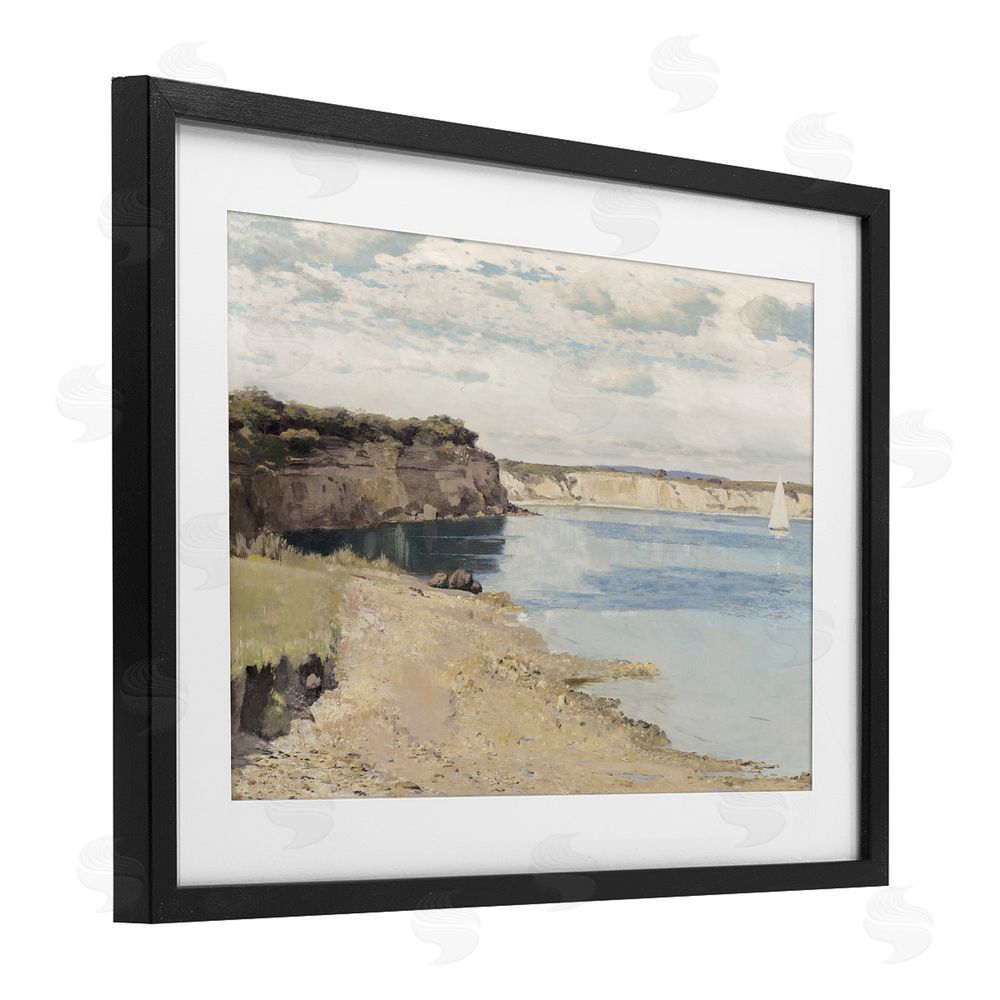 Christy McKee Set Sail Peaceful Cove Black Framed Print Under Glass Wall Art
