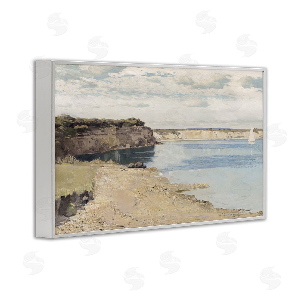 Christy McKee Set Sail Peaceful Cove White Framed Giclee Wall Art Print