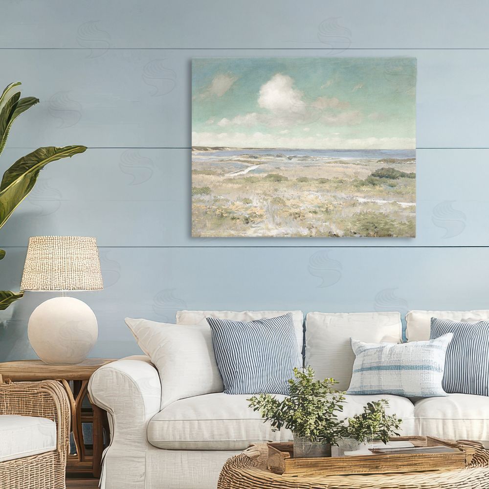 Christy McKee Water View with Clouds Stretched Canvas Wall Art in Room