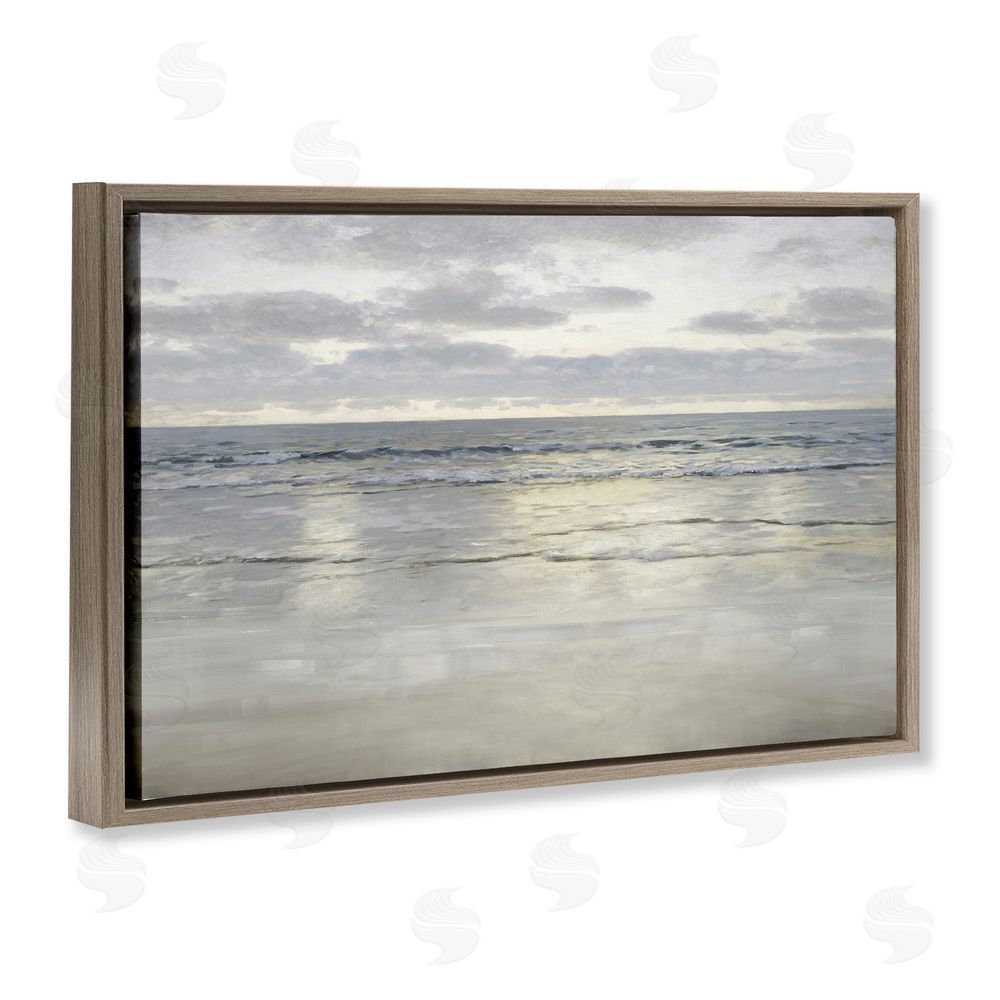 Christy McKee Sunlight On The Sea Brown Floating Frame Canvas Wall Art Print