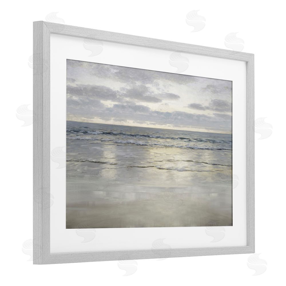 Christy McKee Sunlight On The Sea Gray Framed Print Under Glass Wall Art