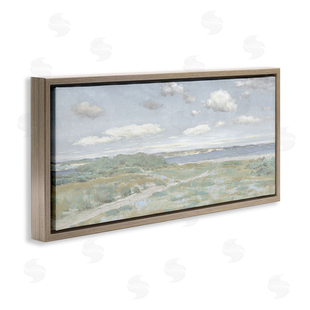 Christy McKee Path To The Water Brown Floating Frame Canvas Wall Art Print