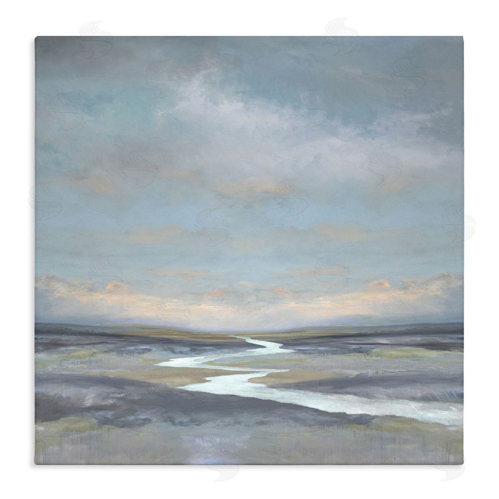 Christy McKee Riverbend Misty Atmosphere Stretched Canvas Wall Art Print