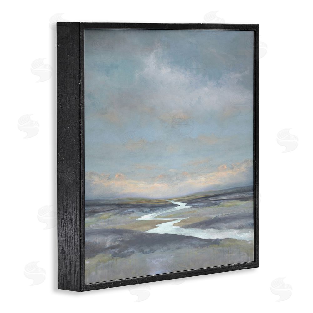 Christy McKee Riverbend Misty Atmosphere Black Framed Giclee Wall Art Print