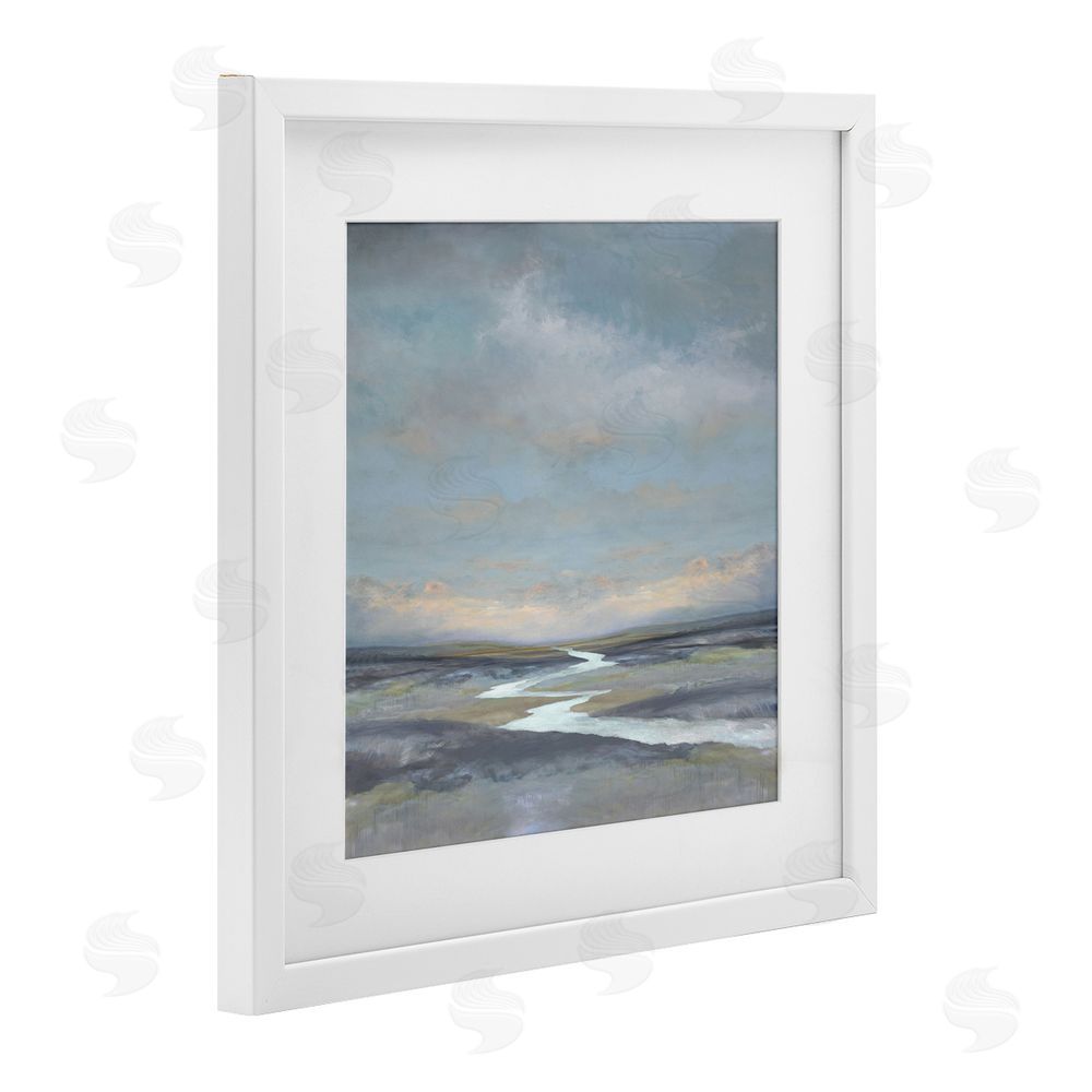 Christy McKee Riverbend Misty Atmosphere White Framed Print Under Glass Wall Art