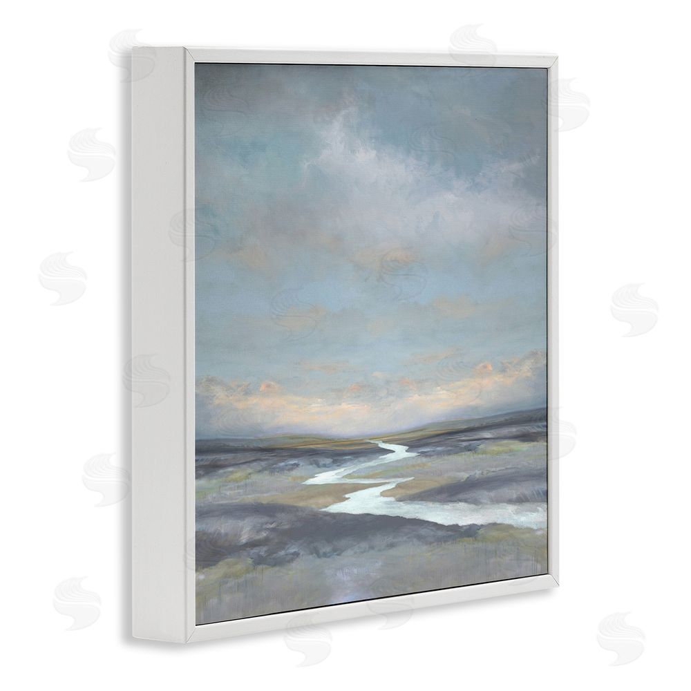 Christy McKee Riverbend Misty Atmosphere White Framed Giclee Wall Art Print