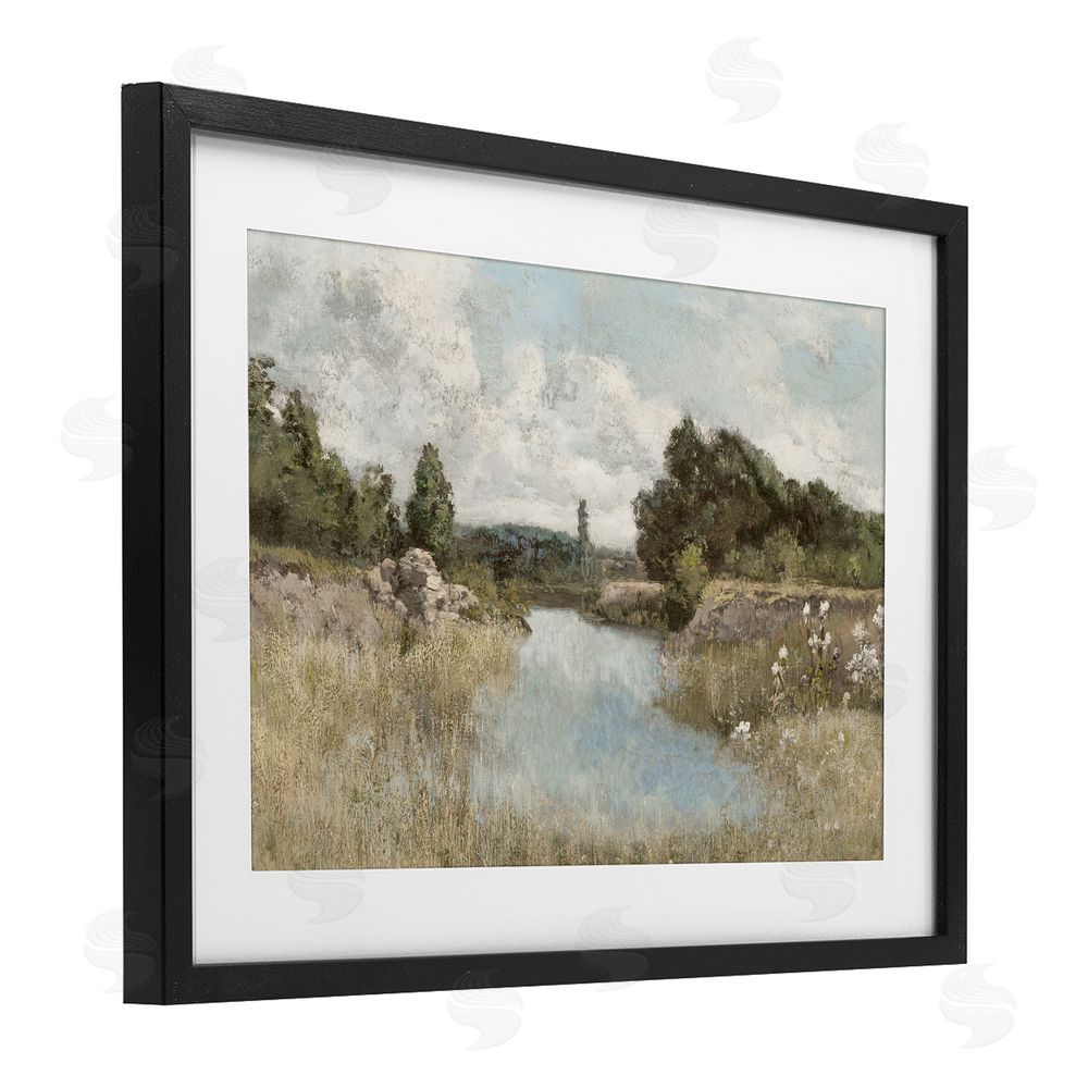 Christy McKee Dawn At The Shore Black Framed Print Under Glass Wall Art