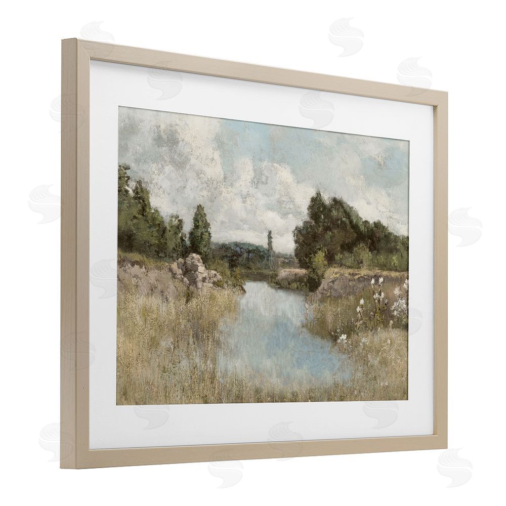 Christy McKee Dawn At The Shore Brown Framed Print Under Glass Wall Art
