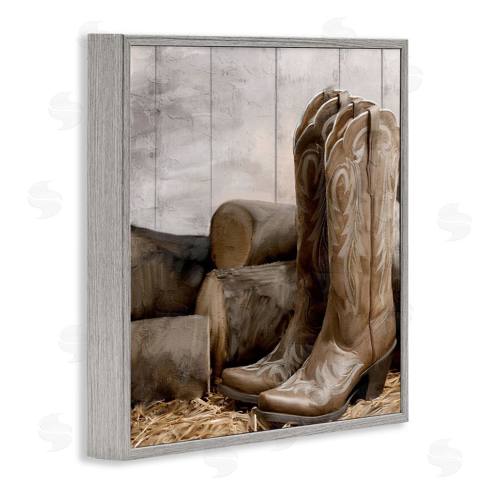 Kim Allen Kick Off Your Boots Gray Framed Giclee Wall Art Print