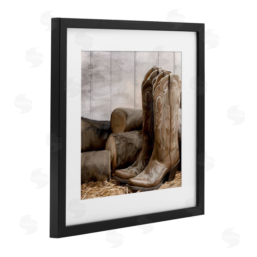 Kim Allen Kick Off Your Boots Black Framed Print Under Glass Wall Art