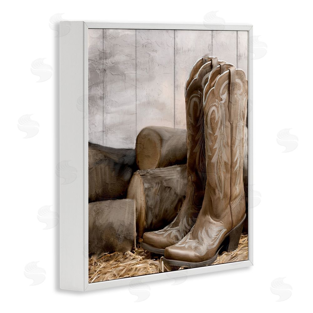 Kim Allen Kick Off Your Boots White Framed Giclee Wall Art Print