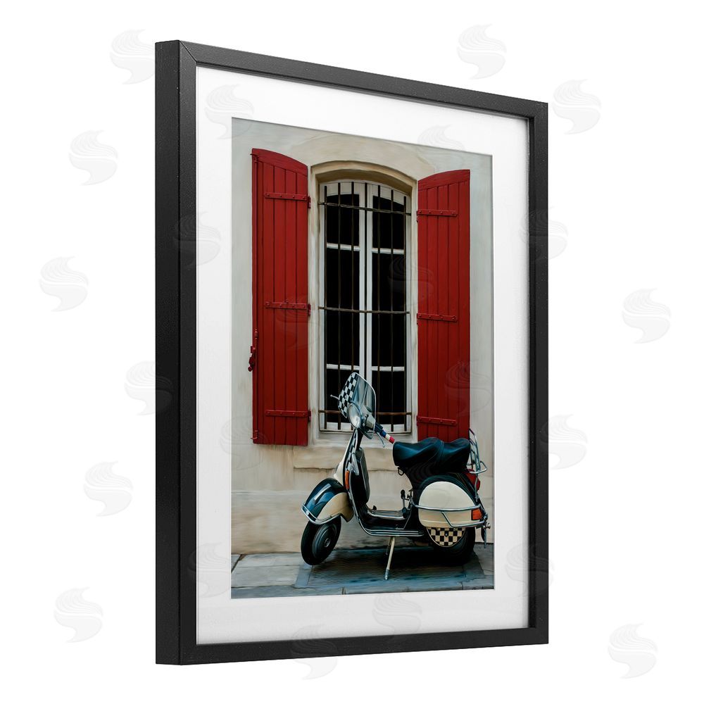 Renel Peters Two Wheel Dream Black Framed Print Under Glass Wall Art