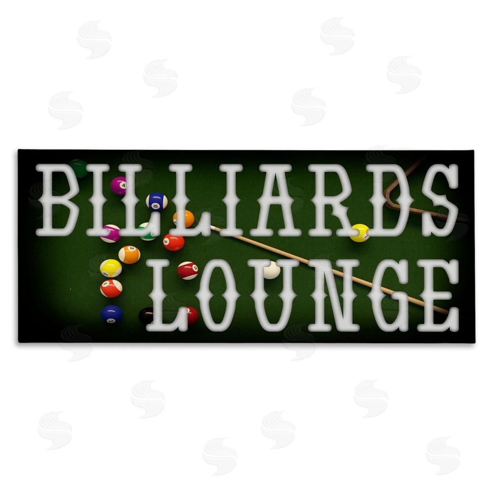 Marcus Prime Billiards Lounge Recreation Stretched Canvas Wall Art Print