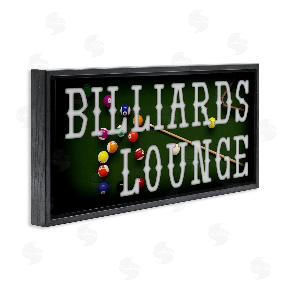 Marcus Prime Billiards Lounge Recreation Black Floating Frame Canvas Wall Art Print
