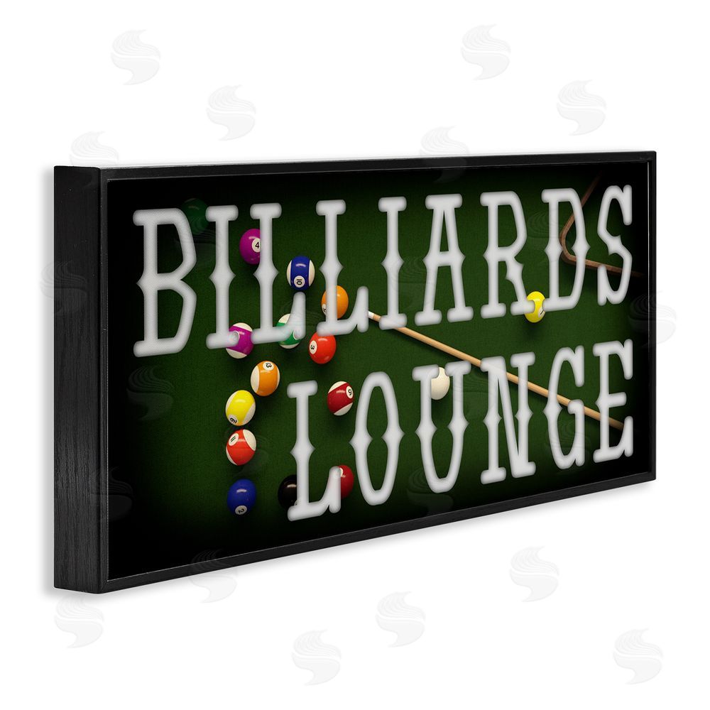 Marcus Prime Billiards Lounge Recreation Black Framed Giclee Wall Art Print