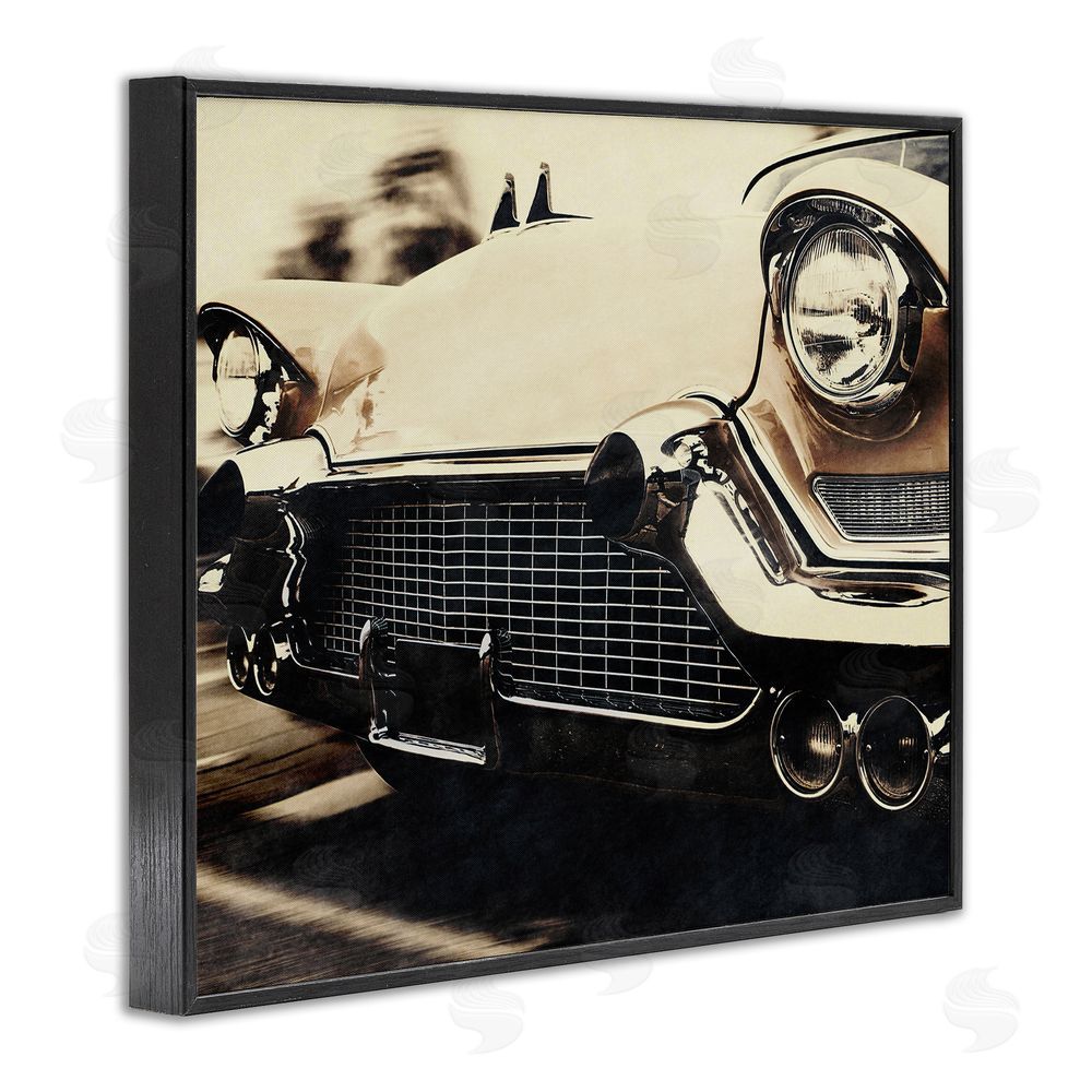 Marcus Prime Vintage Ride Headlights Black Framed Giclee Wall Art Print