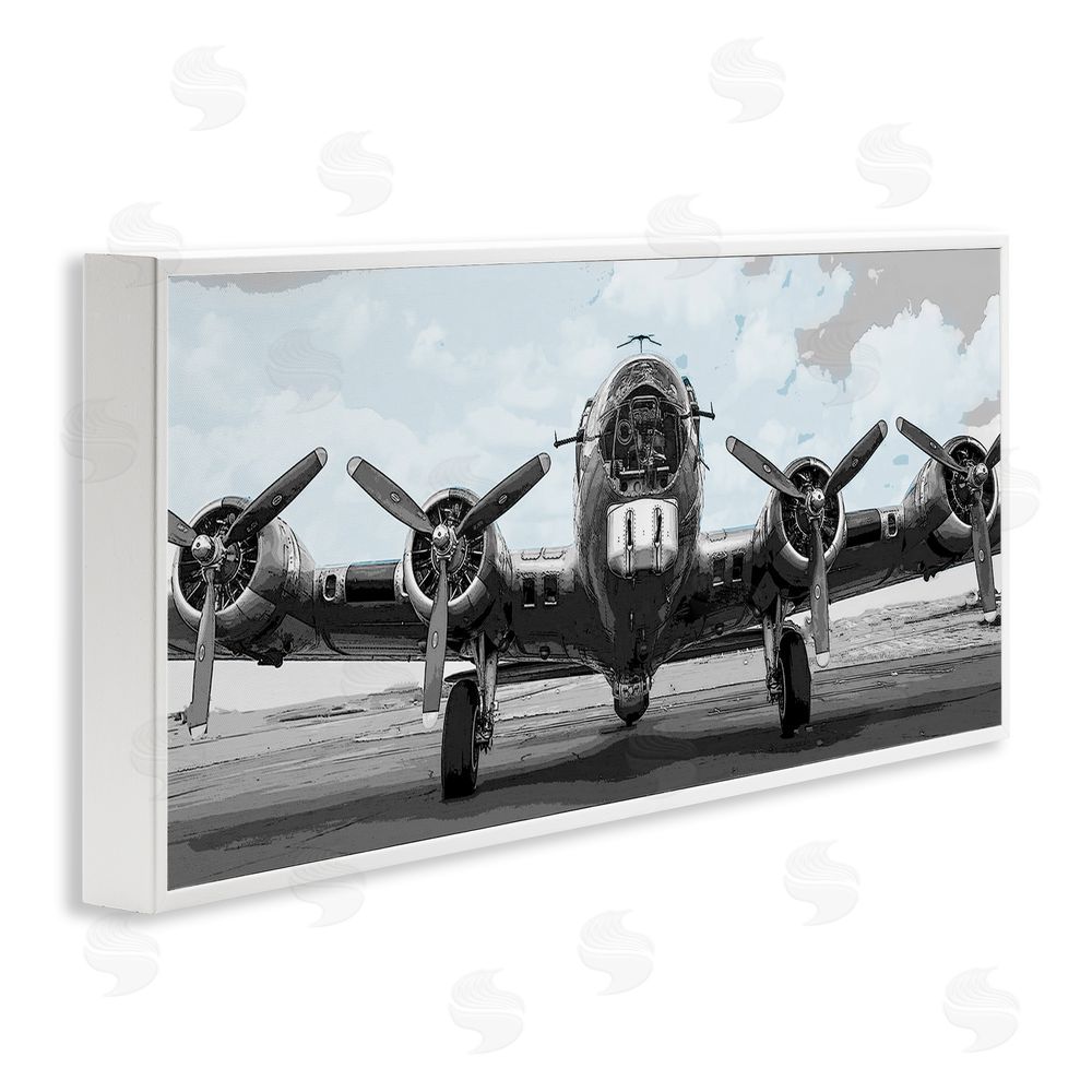 Kim Allen Historic Aviation Aircraft White Framed Giclee Wall Art Print