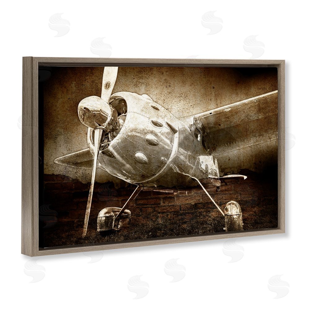 Kim Allen Taking Flight Vintage Brown Floating Frame Canvas Wall Art Print