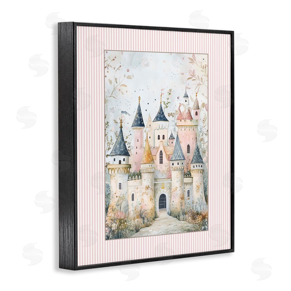 Christine Simpson Art Enchanted Dreams Castle Black Framed Giclee Wall Art Print