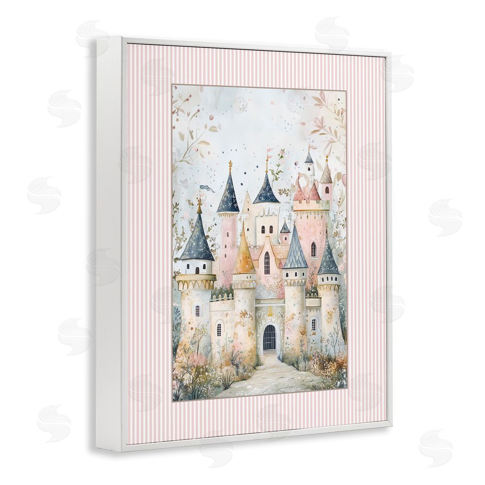 Christine Simpson Art Enchanted Dreams Castle White Framed Giclee Wall Art Print