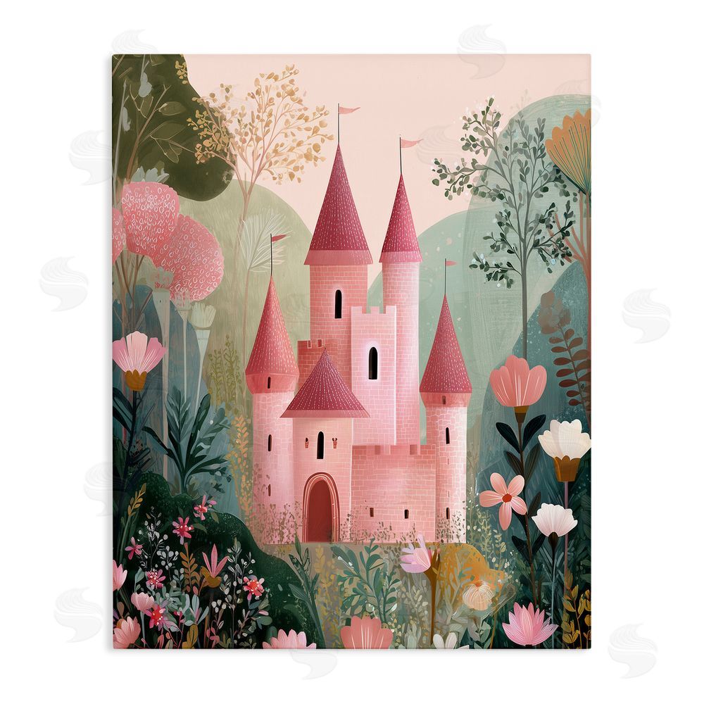Christine Simpson Art Castle For A Princess Stretched Canvas Wall Art Print