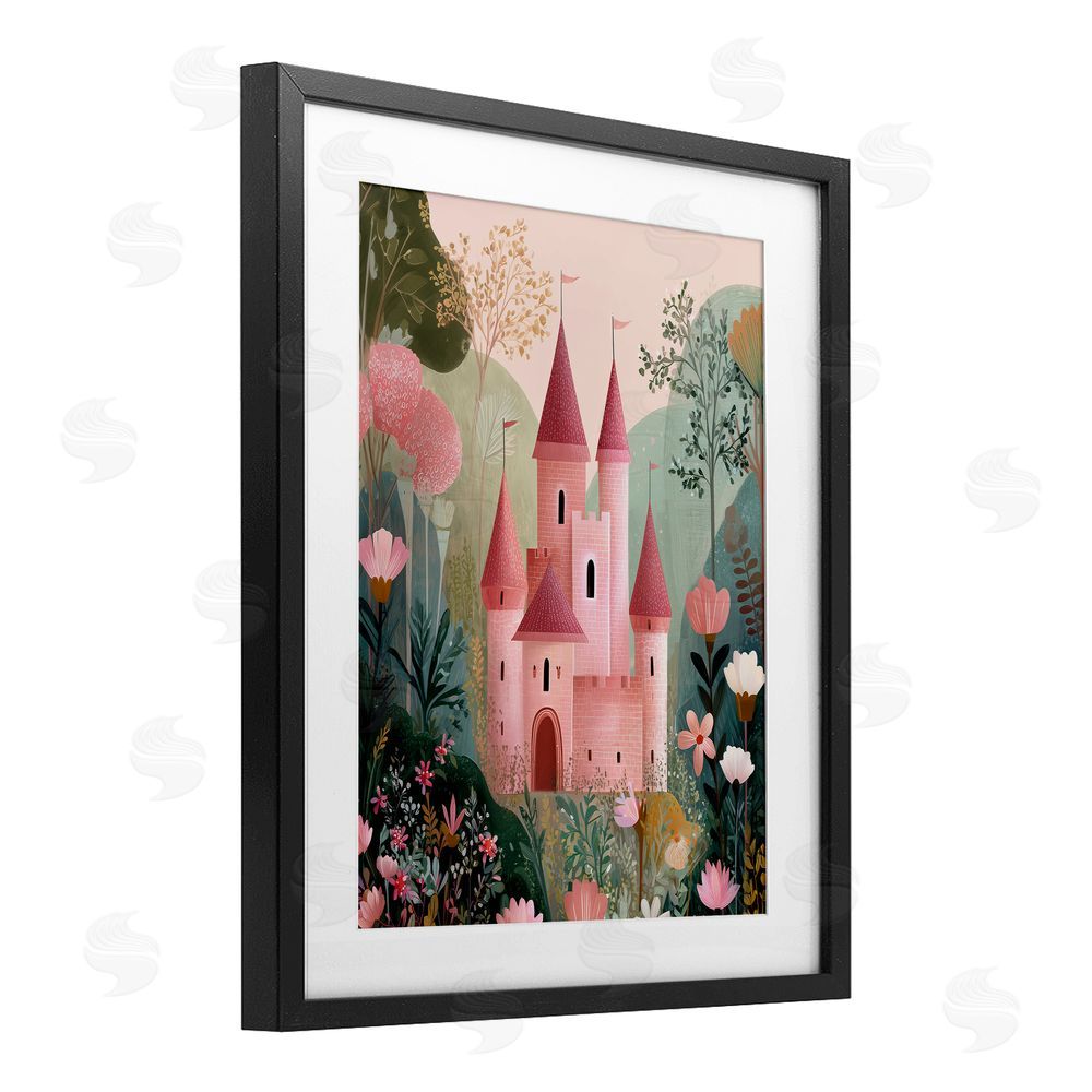 Christine Simpson Art Castle For A Princess Black Framed Print Under Glass Wall Art