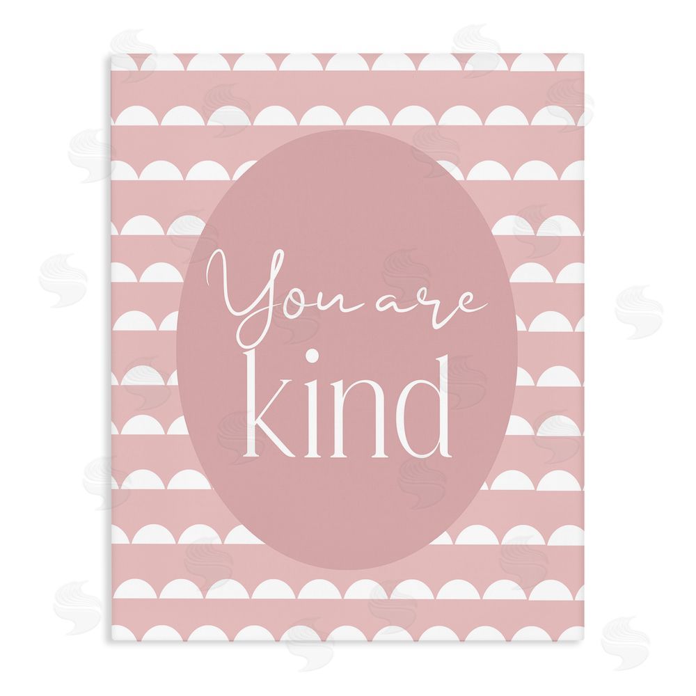 Christine Simpson Art You Are Kind Blush Pink Stretched Canvas Wall Art Print
