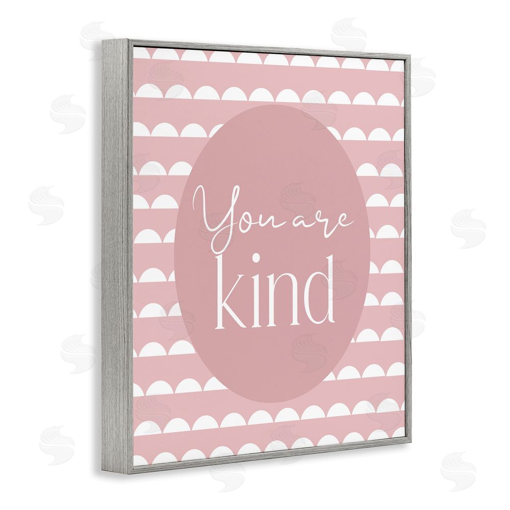 Christine Simpson Art You Are Kind Blush Pink Gray Framed Giclee Wall Art Print