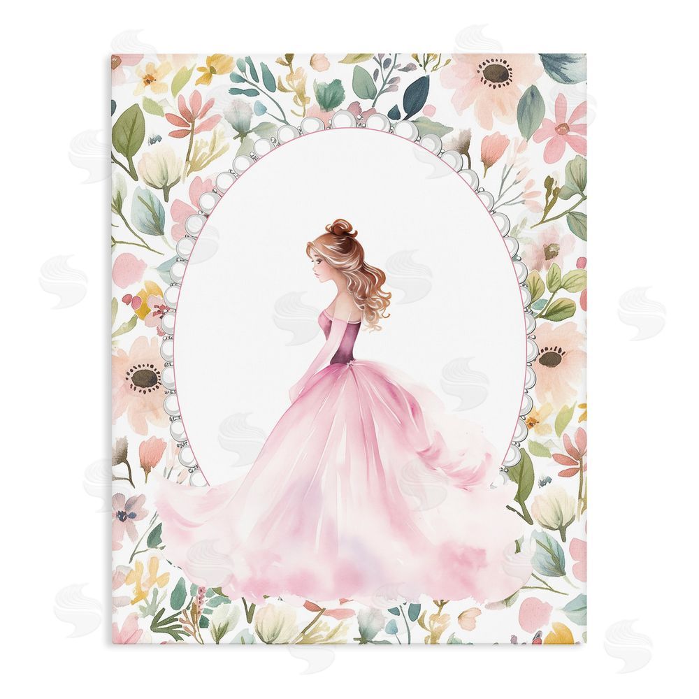 Christine Simpson Art Elegant Princess Love Stretched Canvas Wall Art Print