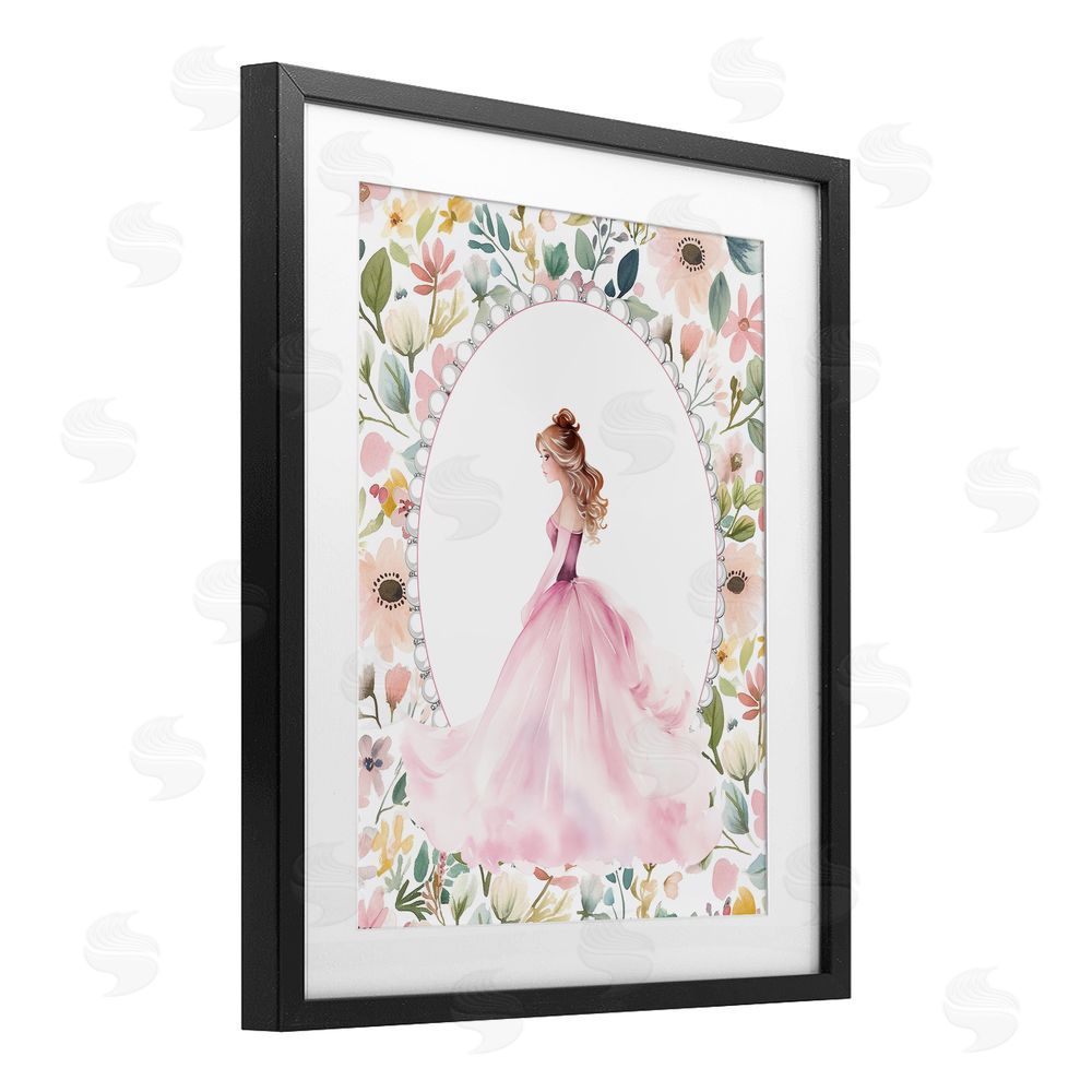 Christine Simpson Art Elegant Princess Love Black Framed Print Under Glass Wall Art