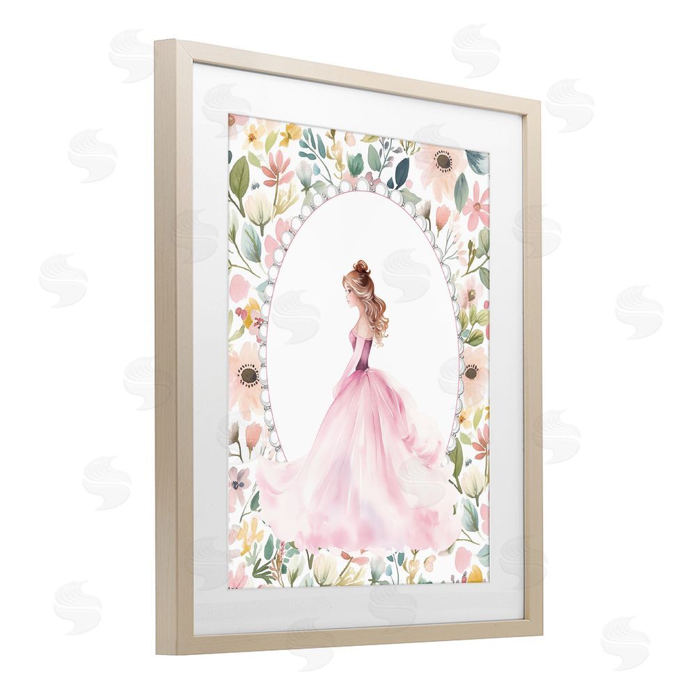 Christine Simpson Art Elegant Princess Love Brown Framed Print Under Glass Wall Art