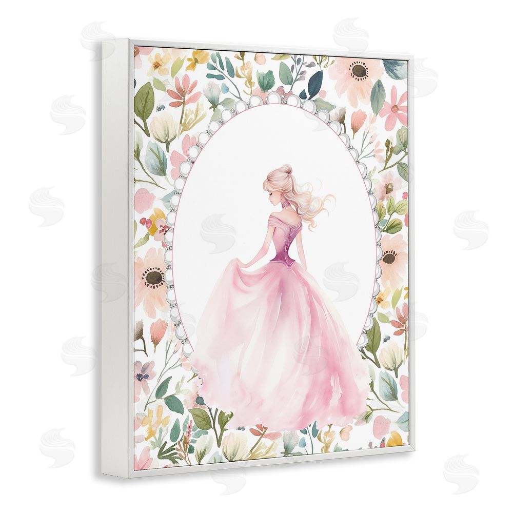 Christine Simpson Art Graceful Princess Love White Framed Giclee Wall Art Print