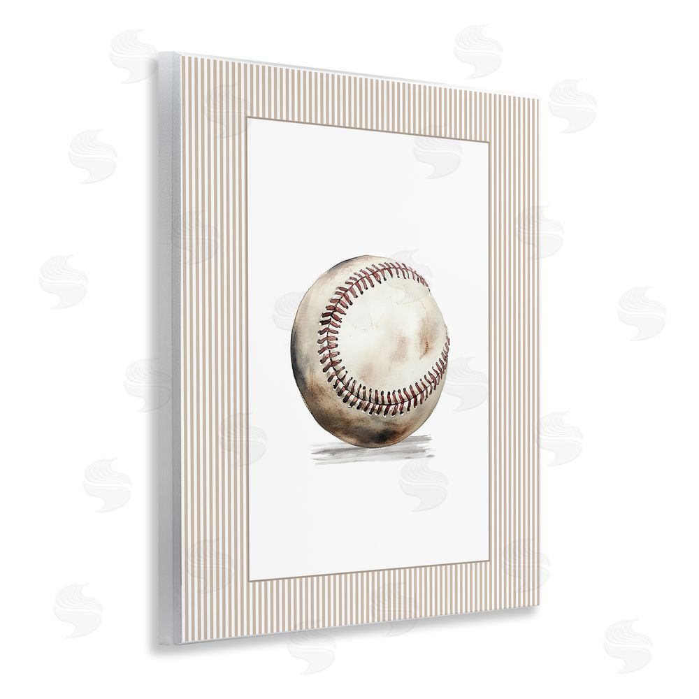 Christine Simpson Art Vintage Sports Baseball Wooden Wall Plaque Art Print