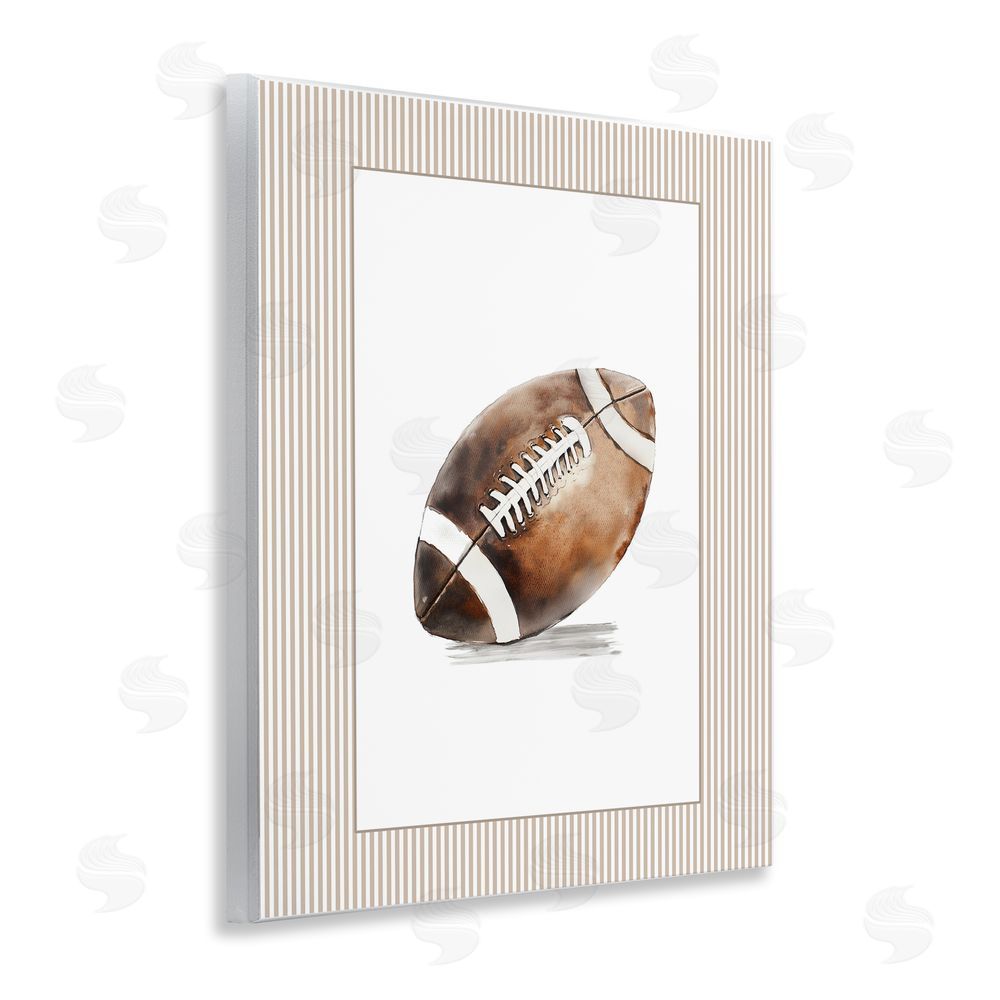 Christine Simpson Art Vintage Sports Football Wooden Wall Plaque Art Print